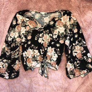 Floral Bell Sleeve Shirt